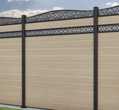 Easy installation wood plastic composite fence