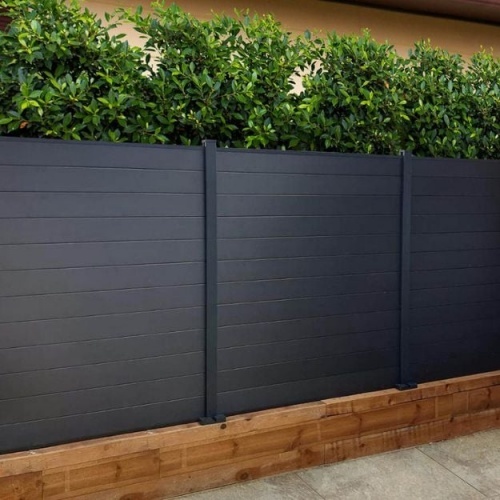 Modern design aluminum metal horizontal yard privacy slat fence panels outdoor garden fence