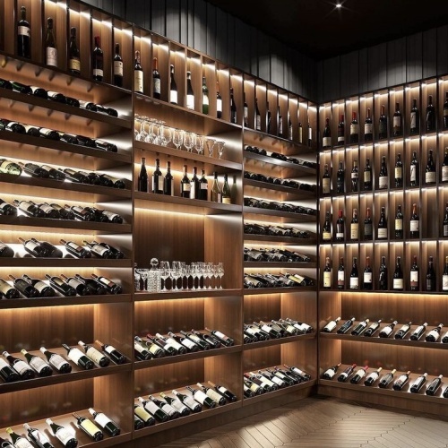 Customize Modular Vintage Wood Wine Cellar Cabinet Wine Rack For Wine Collection