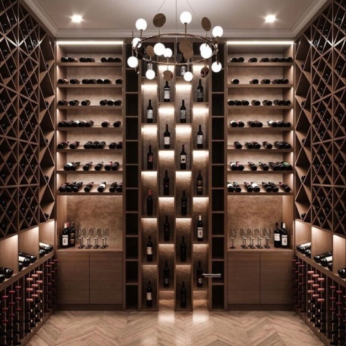 Wood Wine Cabinet for Home or Kitchen Storage
