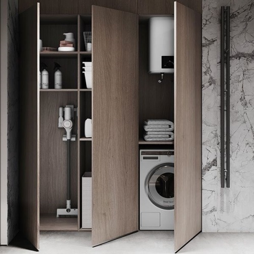 Modern design laundry cabinets ideas lacquer finish cabinets