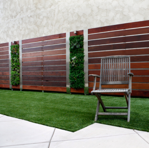 Outdoor WPC Wood Plastic Composite Fence With Aluminum frame Privacy Fencing for Garden