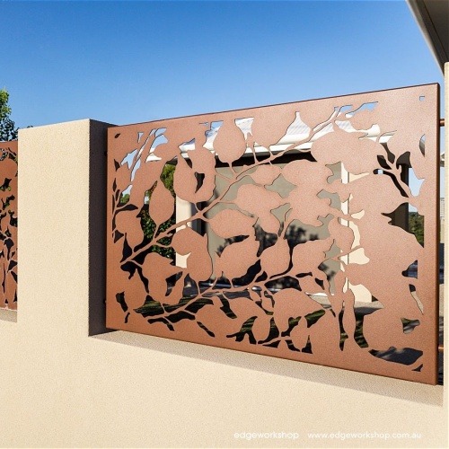 Residential laser cut screens aluminium fence