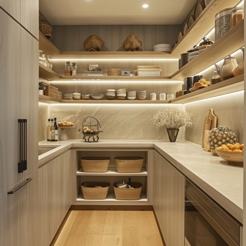 U shape pantry cabients storage cabinets ideas