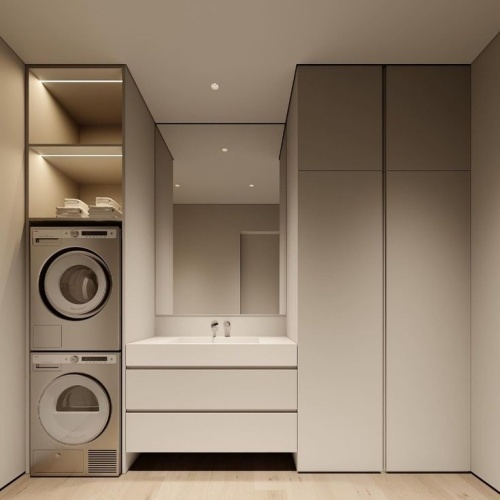 Modern design laundry cabinets ideas lacquer finish cabinets