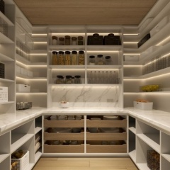 Wood pantry cabients design with led light