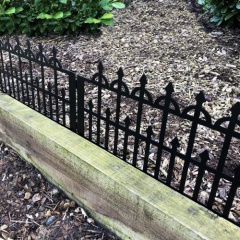 Ornamental metal fence wrought iron panel home garden steel fence