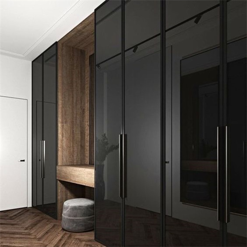 Bedroom wardrobe design wood closet with desk