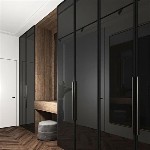 Bedroom wardrobe design wood closet with desk