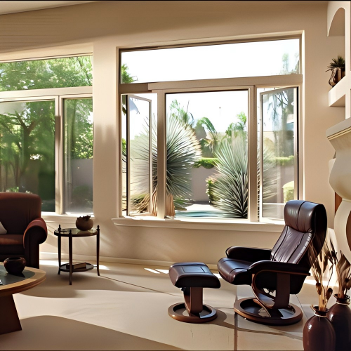 Panoramic View Minimalist High-Light Transmission Thermal Break Aluminum Casement Window
