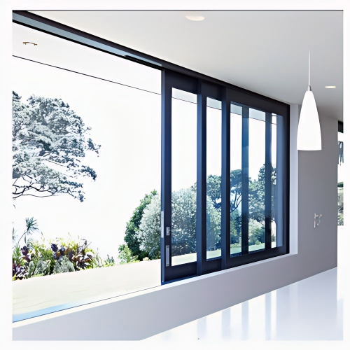 Minimalist Slim Frame Panoramic Large-View High-Transparency Insulated Tempered Glass Sliding Window, Custom Sizes Available
