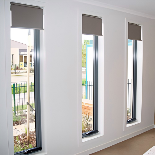 Modern Minimalist Thermal Insulation Broken Bridge Aluminum Casement Window, Custom Size Soundproof Hollow Tempered Glass