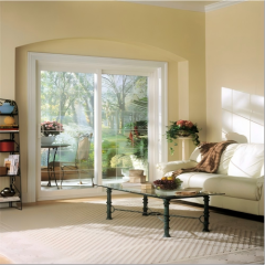 Minimalist White Thermal Break Aluminum Sliding Door, Gridded Glass Patio Door, Soundproof & Heat Insulated for Villa Balcony/Garden