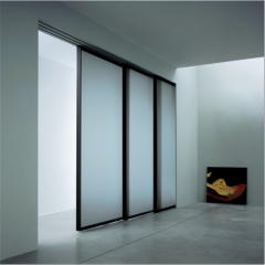 Modern Minimalist Privacy Frosted Glass Custom Thermal Break Aluminum Sliding Door