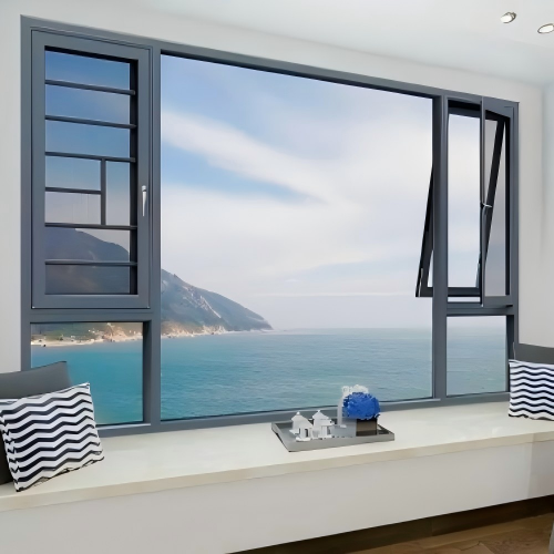 Wide View Sea View Villa Custom Thermal Break Aluminum Outward Opening Awning Window, Anti-Fall & Anti-Theft