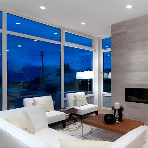 Light Luxury Custom Aluminum Fixed Panoramic Floor-to-Ceiling Window for High-End Sea View Villa & Penthouse Living Rooms