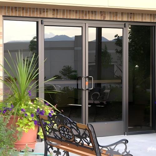 Custom Aluminum Frame Glass Door for Office Entrance, Commercial Store Front & Shop Front