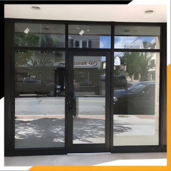 Custom Aluminum Frame Glass Door for Office Entrance, Commercial Store Front & Shop Front