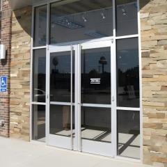 Aluminum Double Swing Glass Door for Apartment Lobby, Hotel & Commercial Store frore Entrance