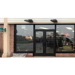 Aluminum Double Swing Glass Door for Apartment Lobby, Hotel & Commercial Store frore Entrance