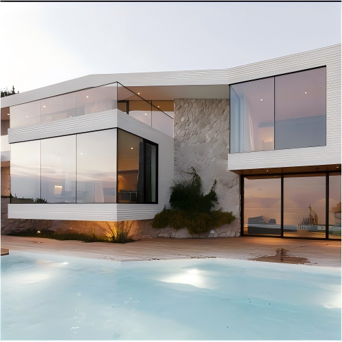 Large Size Scenic View Atmosphere Custom Aluminum Fixed Window