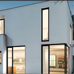 Design Style Small Size Vertical Strip Custom Aluminum Fixed Glass Window