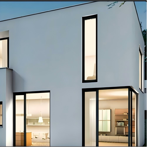 Design Style Small Size Vertical Strip Custom Aluminum Fixed Glass Window