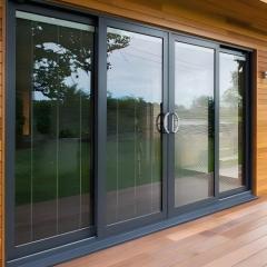 Double Track Four Panel Heavy Duty Custom Aluminum Sliding Door