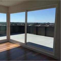 Popular Custom Double Track Two Panel Heavy Duty Aluminum Sliding Door