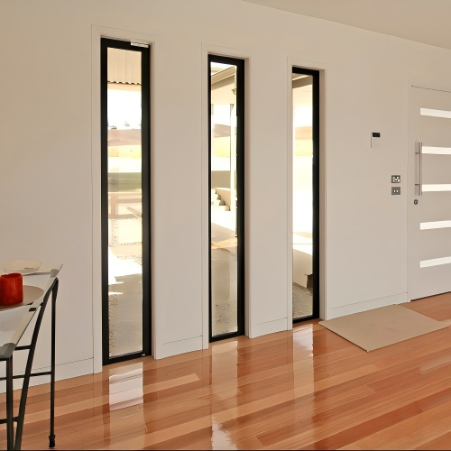 Design Style Small Size Vertical Strip Custom Aluminum Fixed Glass Window