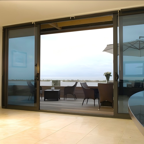 Double Track Four Panel Heavy Duty Custom Aluminum Sliding Door