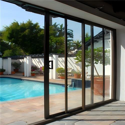 USA Hot Sale Triple Track Heavy Duty Exterior Custom Aluminum Sliding Door