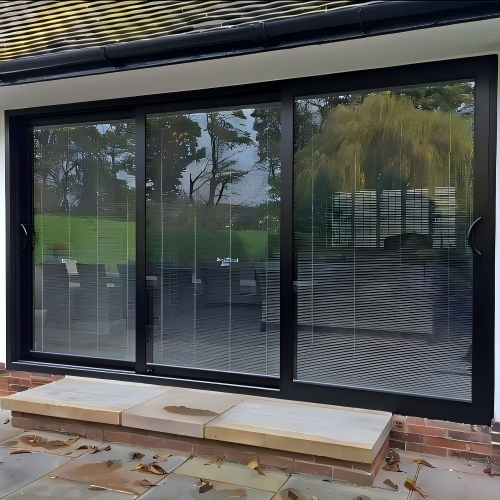 USA Hot Sale Triple Track Heavy Duty Exterior Custom Aluminum Sliding Door