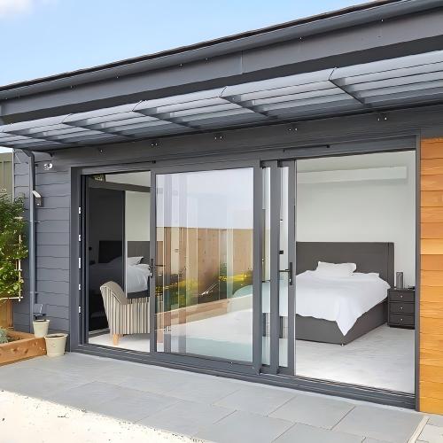 USA Hot Sale Triple Track Heavy Duty Exterior Custom Aluminum Sliding Door