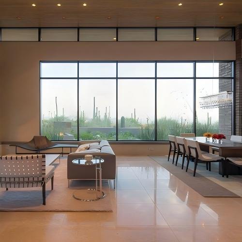 Hot Selling Custom Size Aluminum Fixed Window for USA Villa