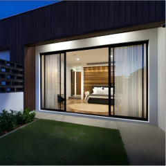Double Track Four Panel Heavy Duty Custom Aluminum Sliding Door
