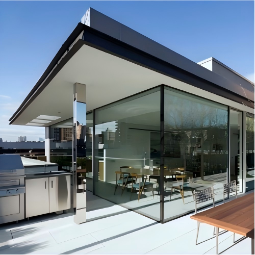 Large Size Scenic View Atmosphere Custom Aluminum Fixed Window