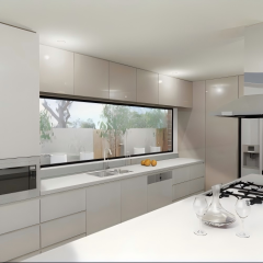 Custom Small Size Horizontal Strip Aluminum Fixed Window for Kitchen & Bathroom Daylighting