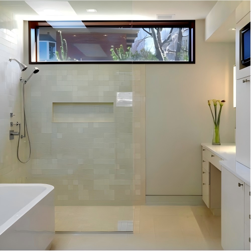 Custom Small Size Horizontal Strip Aluminum Fixed Window for Kitchen & Bathroom Daylighting