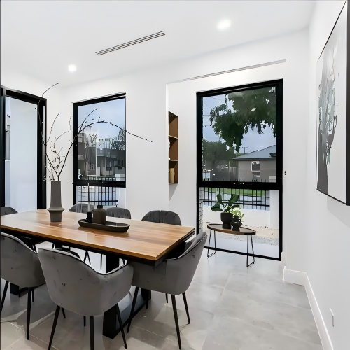 Aluminum Awning Window for Villa, Wide View Large Size Custom Size with Tempered Glass, Heat Insulation & Anti-Theft