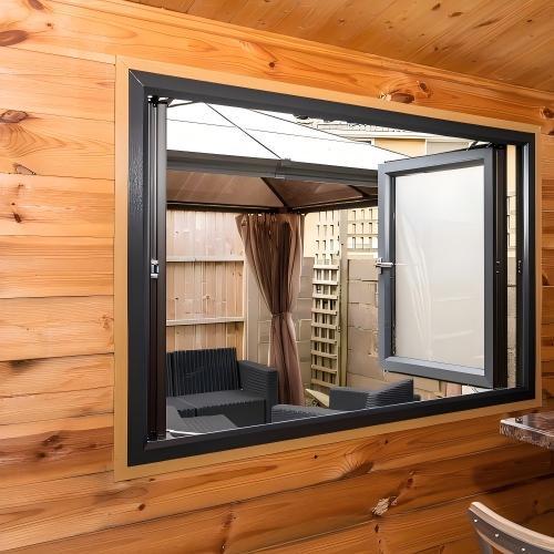 Modern Minimalist Custom Aluminum Casement Window, Multi-Use for Patio Kitchen Bedroom
