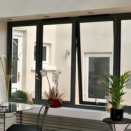 Aluminum Awning Window for Villa, Wide View Large Size Custom Size with Tempered Glass, Heat Insulation & Anti-Theft