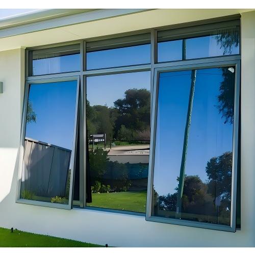 Aluminum Awning Window for Villa, Wide View Large Size Custom Size with Tempered Glass, Heat Insulation & Anti-Theft