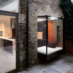 Thermal Break Aluminum Single Glass Casement Door, Custom Size Modern Patio Entry Door