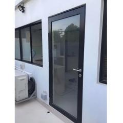 Thermal Break Aluminum Single Glass Casement Door, Custom Size Modern Patio Entry Door