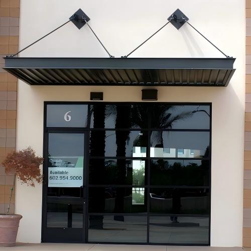 Custom Black Powder Coated Aluminum Sunshade Canopy