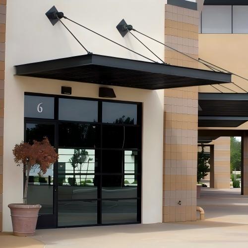 Custom Black Powder Coated Aluminum Sunshade Canopy