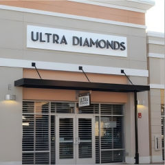 Commercial Aluminum Canopy, Custom Size, Sun and Rain Protection