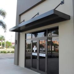 Commercial Aluminum Canopy, Custom Size, Sun and Rain Protection