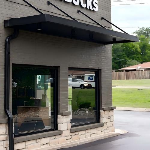 Commercial Aluminum Canopy Lamp Cover, Custom Size, Sun and Rain Protection